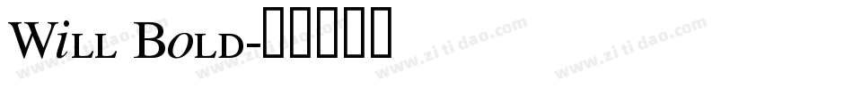 Will Bold字体转换